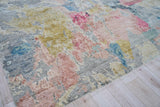 Exquisite Rugs Floor Art Hand-knotted Bamboo Silk 5504 Silver/Blush 15' x 12' Area Rug