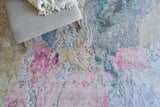 Exquisite Rugs Floor Art Hand-knotted Bamboo Silk 5504 Silver/Blush 10' x 8' Area Rug