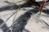 Exquisite Rugs Floor Art Hand-knotted Bamboo Silk 5707 Silvery/Dark Gray 14' x 10' Area Rug