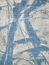 Exquisite Floor Art Hand-knotted Bamboo Silk Ivory/Light Blue Area Rug 8.0'X10.0' Rug