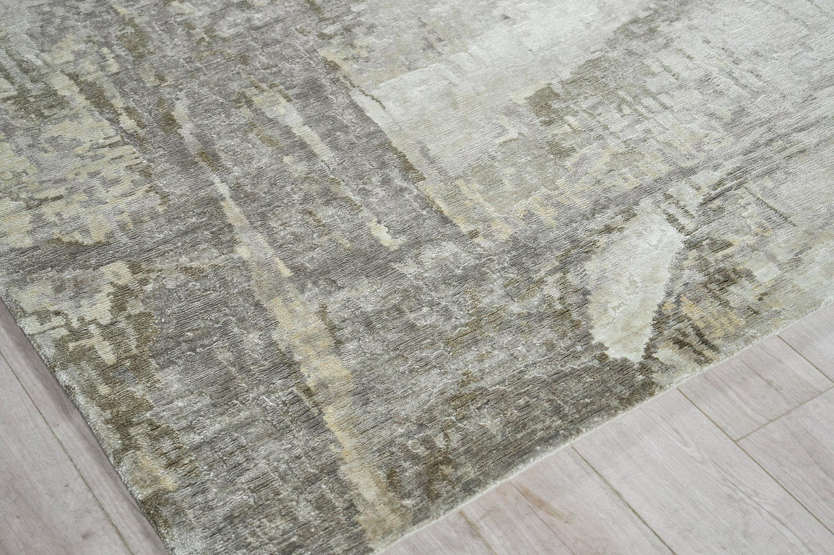 Exquisite Rugs Floor Art Hand-knotted Bamboo Silk 5710 Ivory/Beige 8' x 10' Area Rug