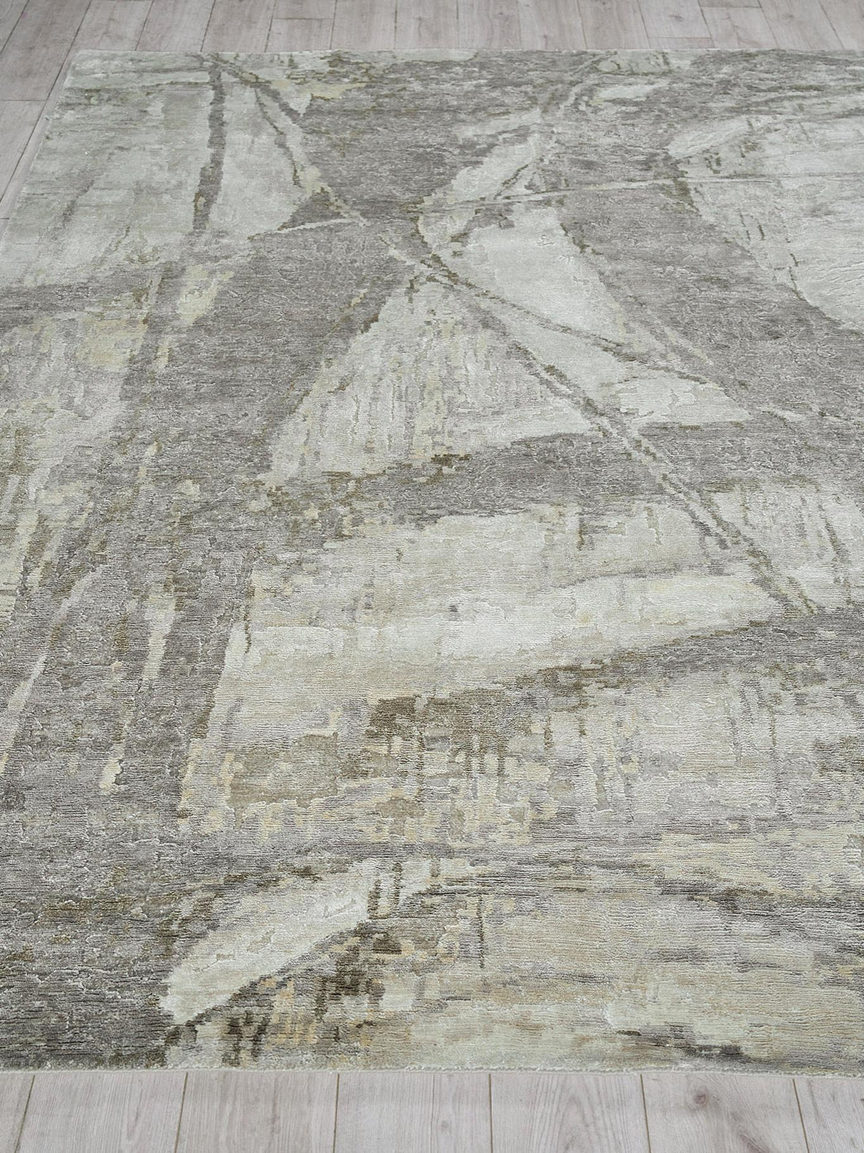 Exquisite Rugs Floor Art Hand-knotted Bamboo Silk 5710 Ivory/Beige 8' x 10' Area Rug