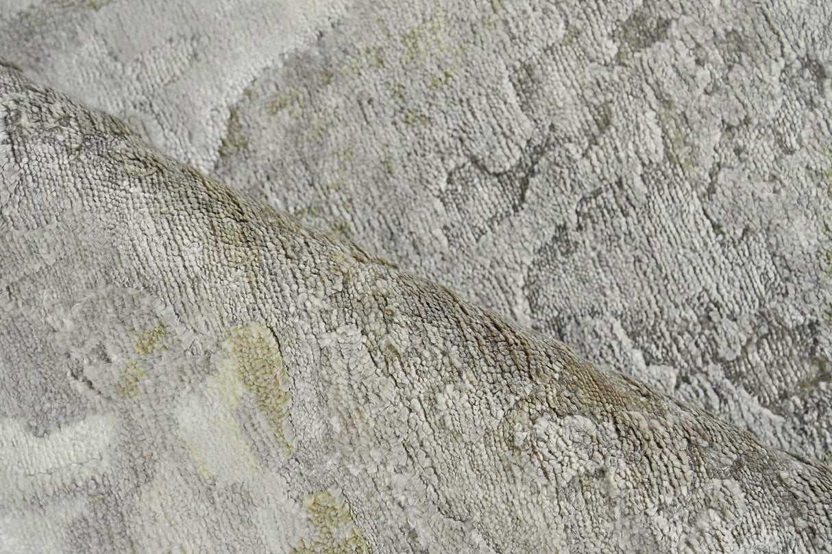 Exquisite Rugs Floor Art Hand-knotted Bamboo Silk 5710 Ivory/Beige 8' x 10' Area Rug