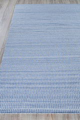Exquisite Rugs Florence Indoor/Outdoor Flatweave PET yarn 4879 Light Blue 14' x 18' Area Rug