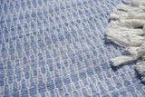 Exquisite Rugs Florence Indoor/Outdoor Flatweave PET yarn 4879 Light Blue 14' x 18' Area Rug