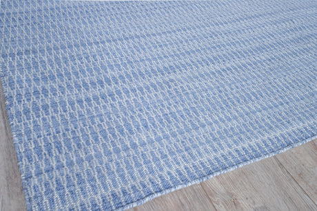 Exquisite Rugs Florence Indoor/Outdoor Flatweave PET yarn 4879 Light Blue 5' x 8' Area Rug