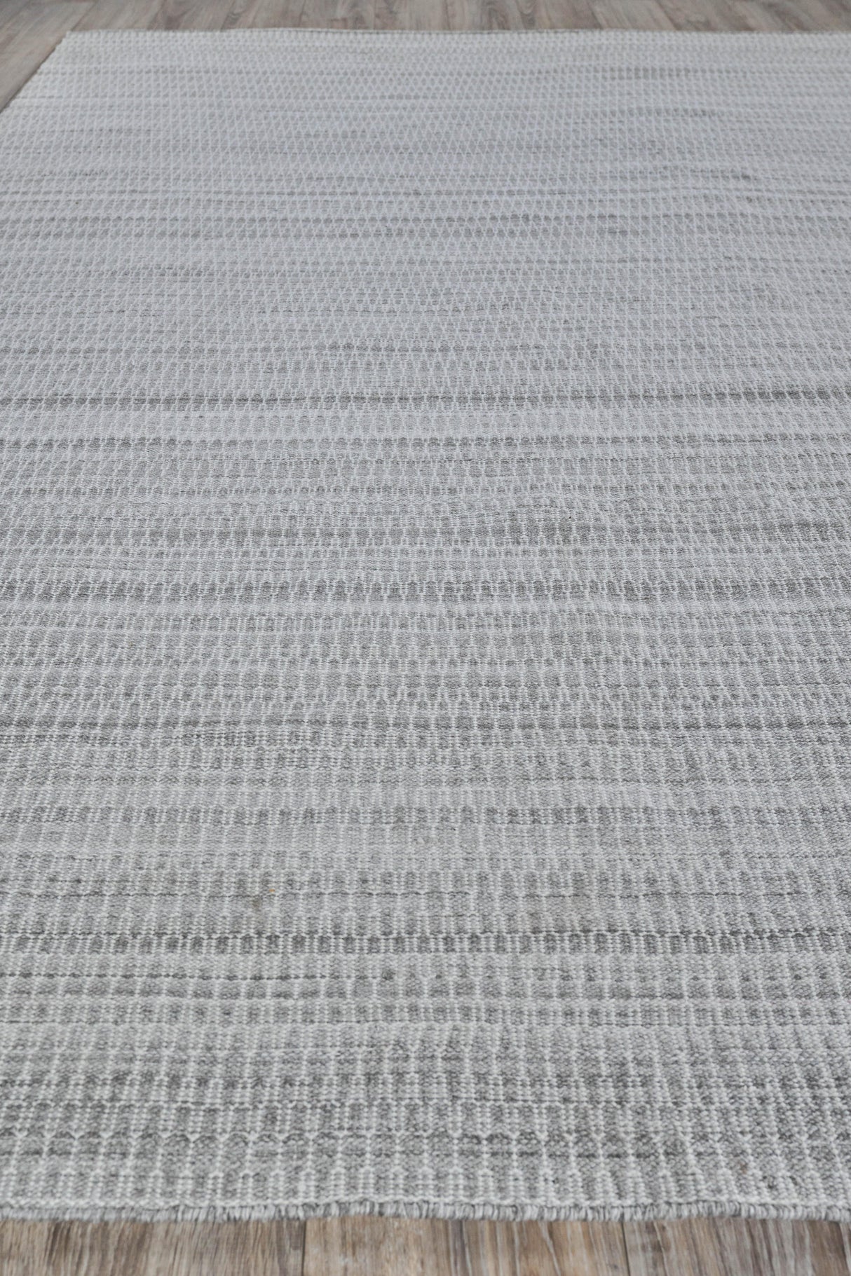 Exquisite Rugs Florence Indoor/Outdoor Flatweave PET yarn 4880 Silver/Gray 6' x 9' Area Rug