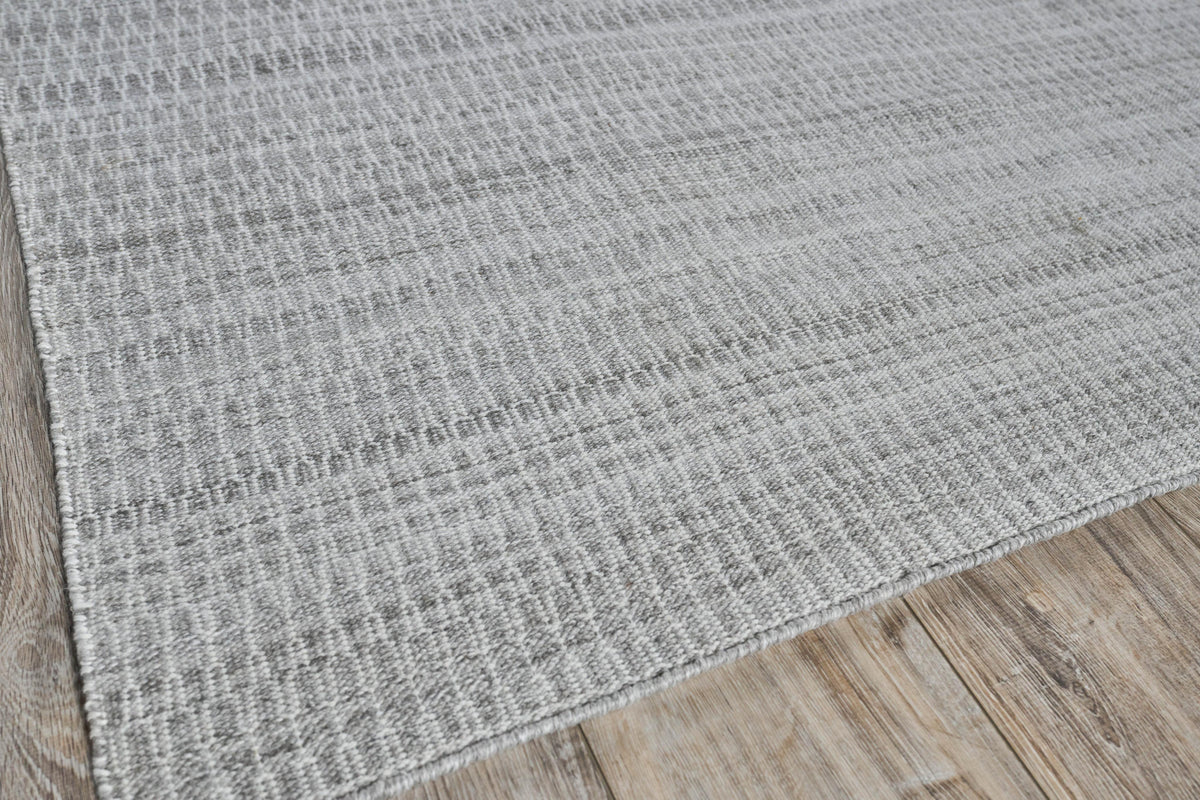 Exquisite Rugs Florence Indoor/Outdoor Flatweave PET yarn 4880 Silver/Gray 9' x 12' Area Rug