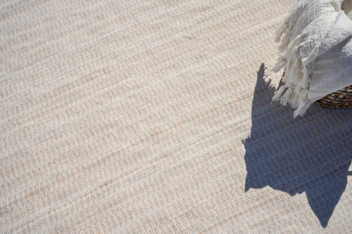 Exquisite Rugs Florence Indoor/Outdoor Flatweave PET yarn 4881 Light Beige 4' x 6' Area Rug