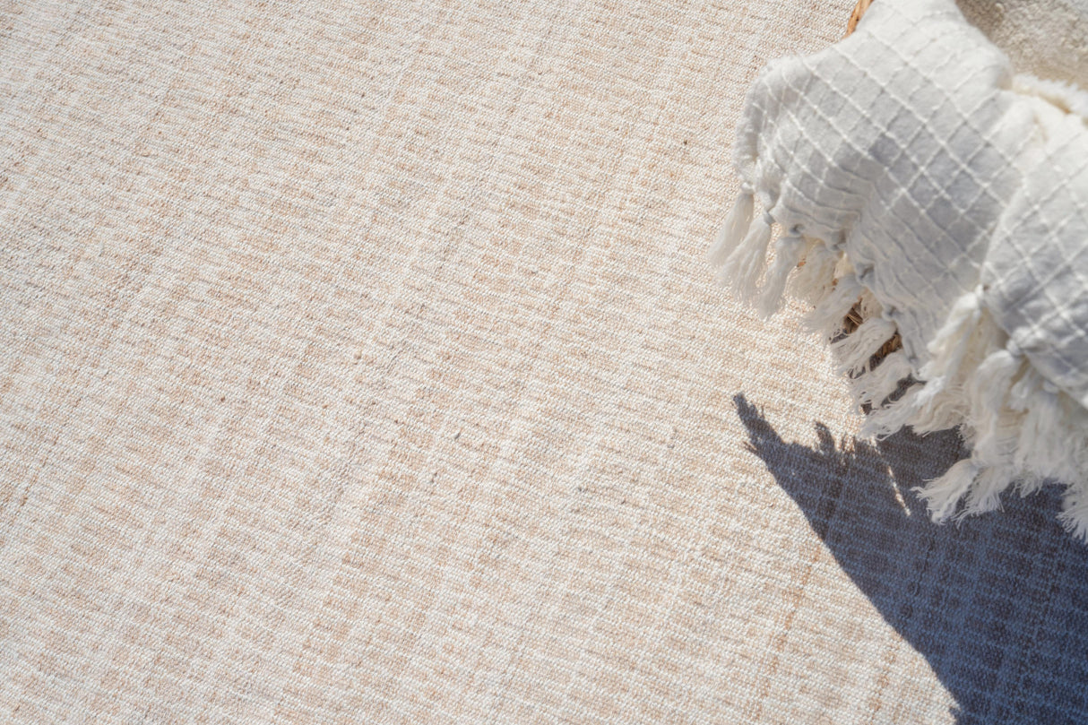 Exquisite Rugs Florence Indoor/Outdoor Flatweave PET yarn 4881 Light Beige 5' x 8' Area Rug