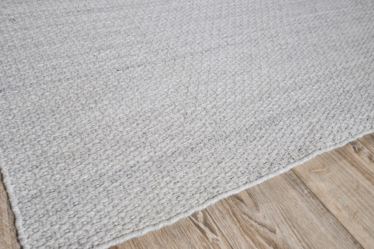 Exquisite Rugs Gamma Indoor/Outdoor Flatweave PET yarn 4885 Silver 10' x 14' Area Rug
