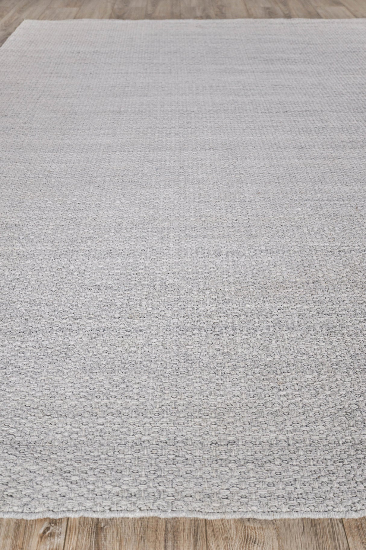 Exquisite Rugs Gamma Indoor/Outdoor Flatweave PET yarn 4885 Silver 10' x 14' Area Rug