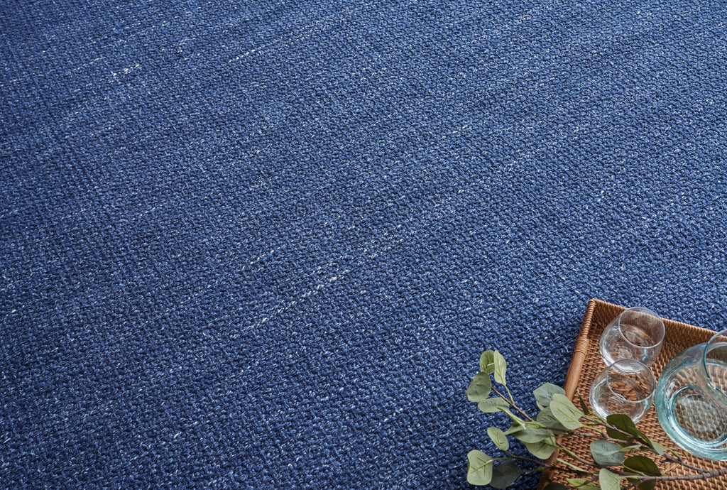 Exquisite Gamma Indoor/Outdoor Flatweave PET yarn Blue Area Rug 4.0'X6.0' Rug