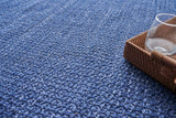 Exquisite Gamma Indoor/Outdoor Flatweave PET yarn Blue Area Rug 6.0'X9.0' Rug