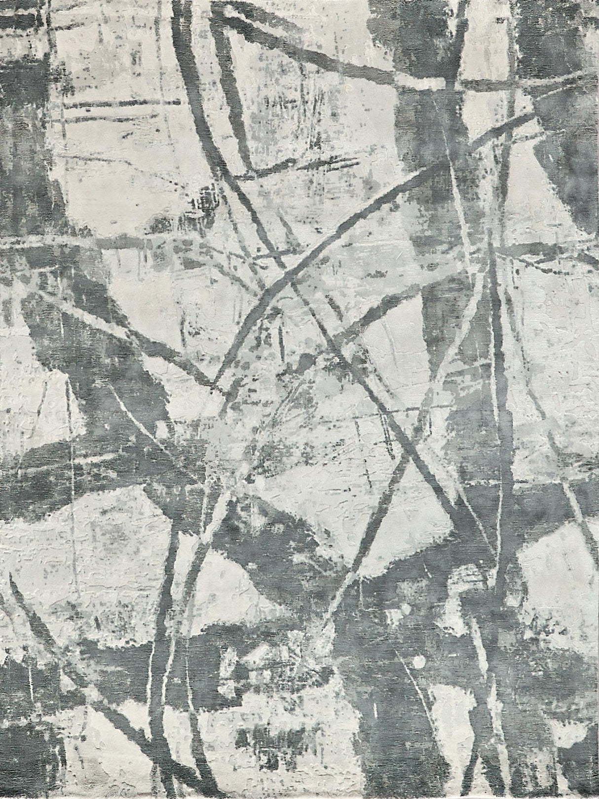 Exquisite Rugs Gianni Hand-loomed Wool/Bamboo Silk 6243 Dark Gray/Silver 10' x 14' Area Rug