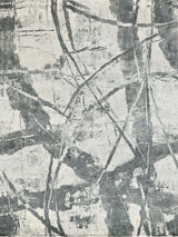 Exquisite Rugs Gianni Hand-loomed Wool/Bamboo Silk 6243 Dark Gray/Silver 8' x 10' Area Rug