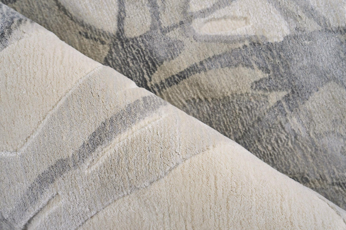 Exquisite Rugs Gianni Hand-loomed Wool/Bamboo Silk 6249 Gray/Silver/Rust 6' x 9' Area Rug