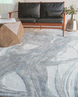 Exquisite Rugs Gianni Hand-loomed Wool/Bamboo Silk 6249 Gray/Silver/Rust 6' x 9' Area Rug