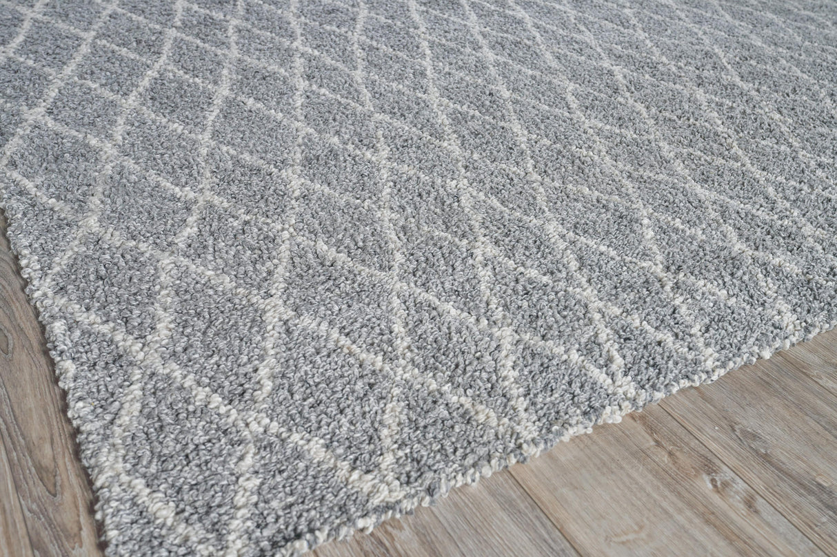 Exquisite Rugs Giorgio Indoor/Outdoor Reversible Flatweave PET yarn 4878 Gray/Ivory 5' x 8' Area Rug