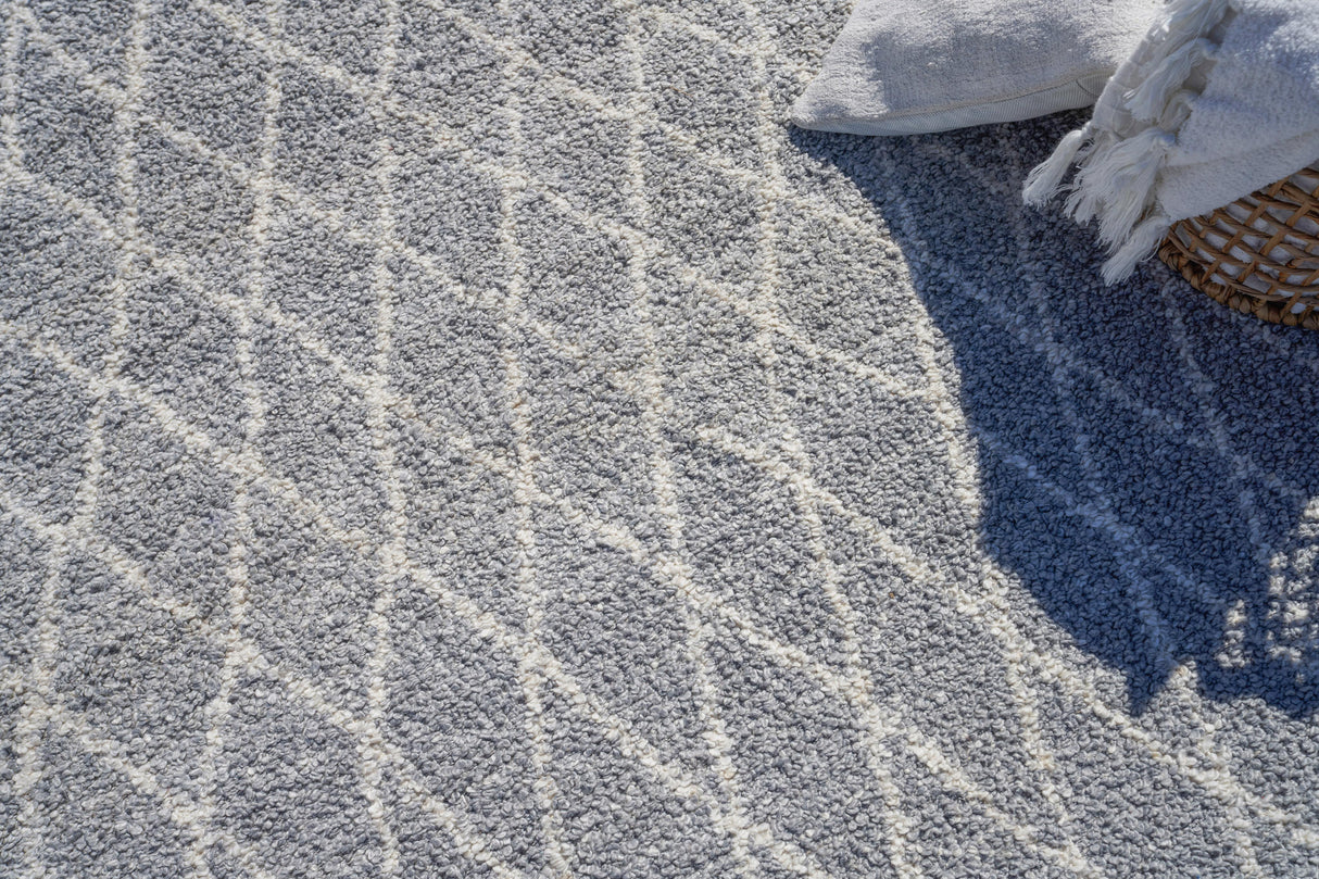 Exquisite Rugs Giorgio Indoor/Outdoor Reversible Flatweave PET yarn 4878 Gray/Ivory 8' x 10' Area Rug