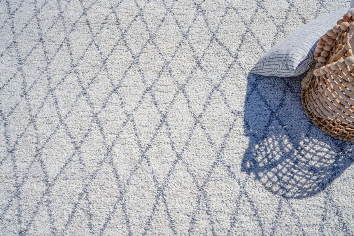 Exquisite Rugs Giorgio Indoor/Outdoor Reversible Flatweave PET yarn 4878 Gray/Ivory 8' x 10' Area Rug