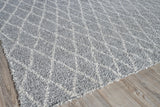 Exquisite Rugs Giorgio Indoor/Outdoor Reversible Flatweave PET yarn 4878 Gray/Ivory 9' x 12' Area Rug