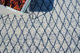 Exquisite Rugs Giorgio Indoor/Outdoor Reversible Flatweave PET yarn 4995 Navy/Ivory 6' x 9' Area Rug