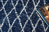 Exquisite Rugs Giorgio Indoor/Outdoor Reversible Flatweave PET yarn 4995 Navy/Ivory 6' x 9' Area Rug