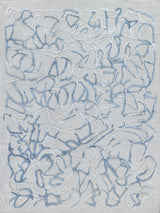 Exquisite Goudy Hand-loomed Wool/Bamboo Silk Blue Area Rug 8.0'X10.0' Rug