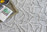 Exquisite Rugs Goudy Hand-loomed Wool/Bamboo Silk 4349 Ivory/Beige 9' x 12' Area Rug