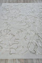 Exquisite Rugs Goudy Hand-loomed Wool/Bamboo Silk 4349 Ivory/Beige 9' x 12' Area Rug