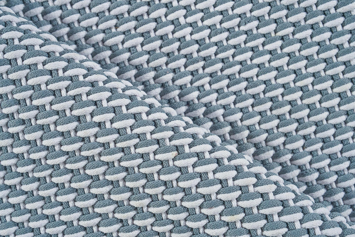 Exquisite Rugs Harbor Indoor/Outdoor Handwoven Polypropylene 6016 Silver/White 6' x 9' Area Rug