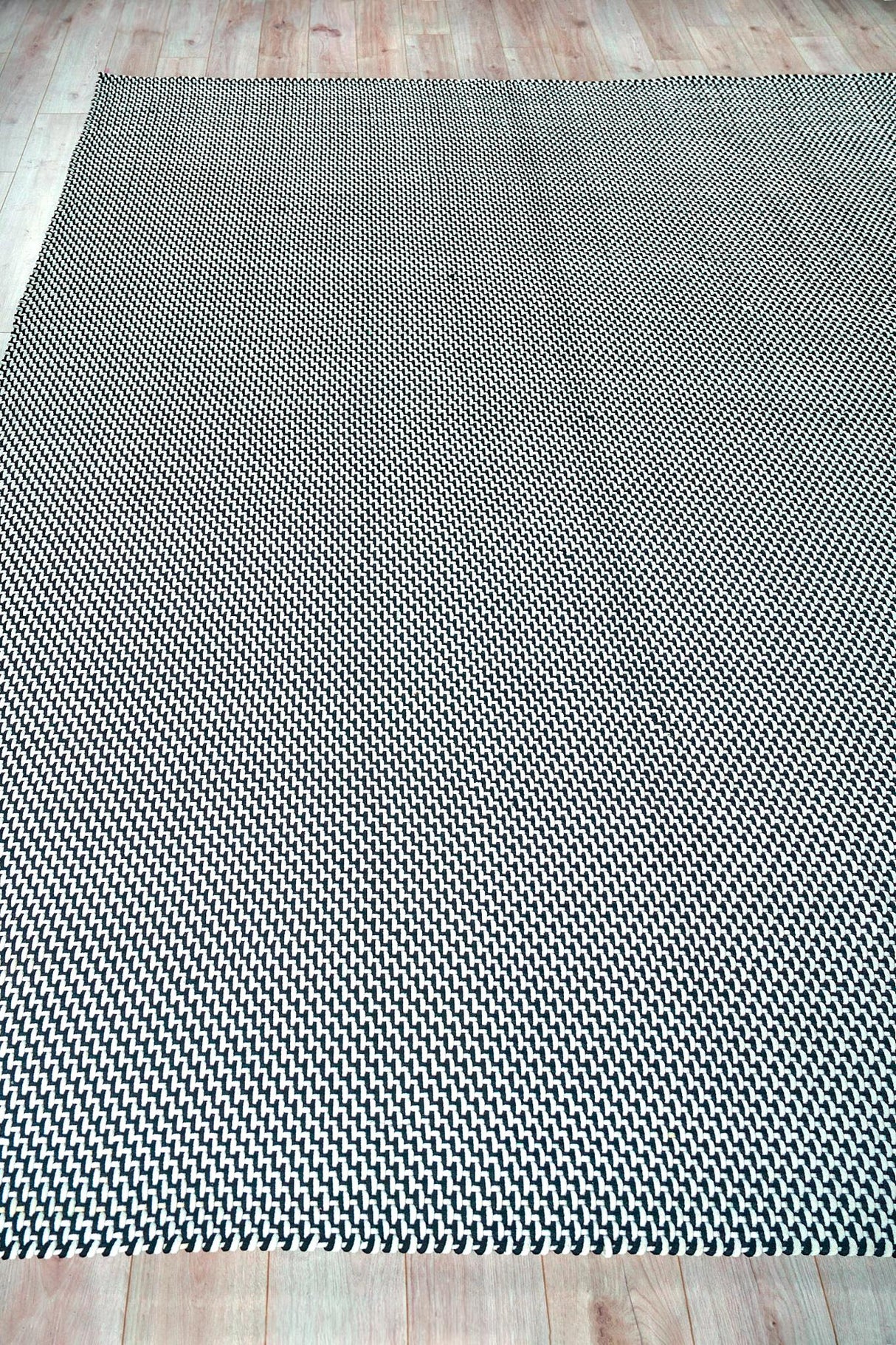 Exquisite Rugs Harbor Indoor/Outdoor Handwoven Polypropylene 6043 White/Black 10' x 14' Area Rug