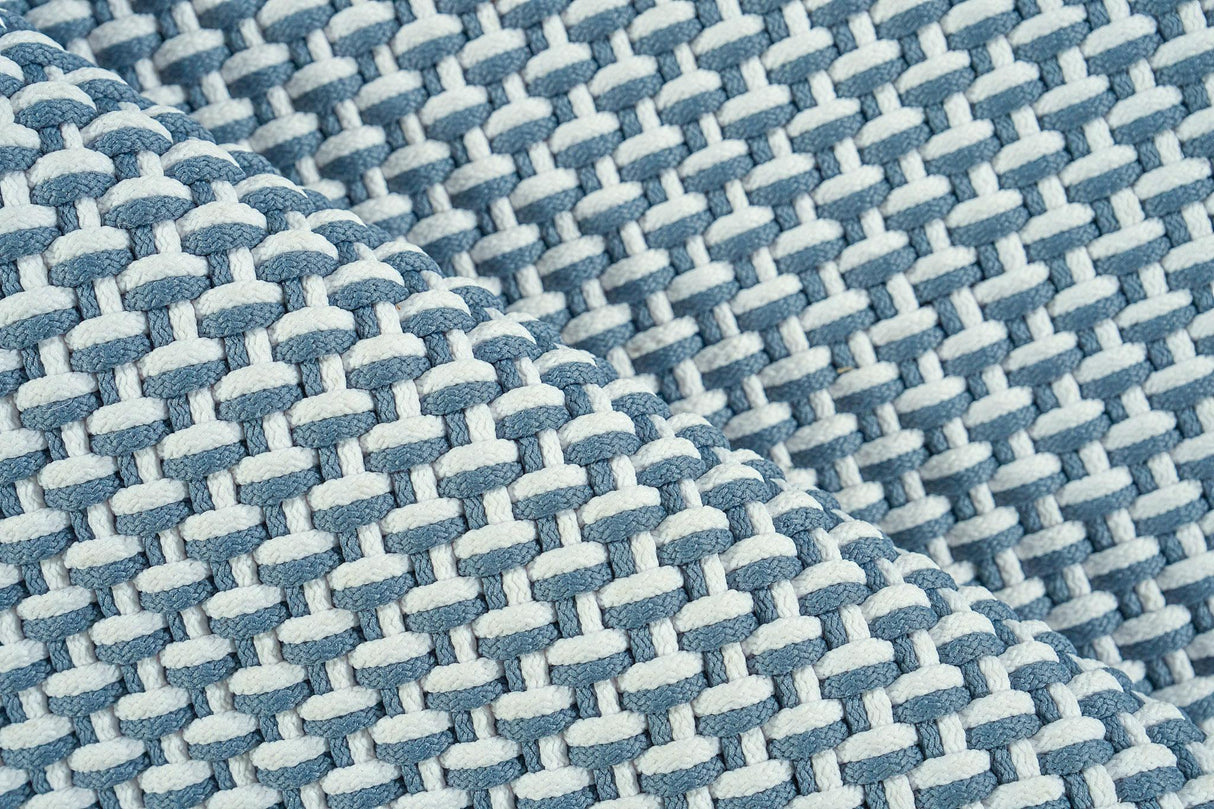Exquisite Rugs Harbor Indoor/Outdoor Handwoven Polypropylene 6044 White/Gray 10' x 14' Area Rug
