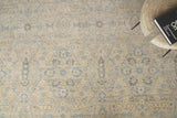 Exquisite Rugs Harper Hand-knotted New Zealand Wool 4230 Beige/Light Blue 14' x 18' Area Rug