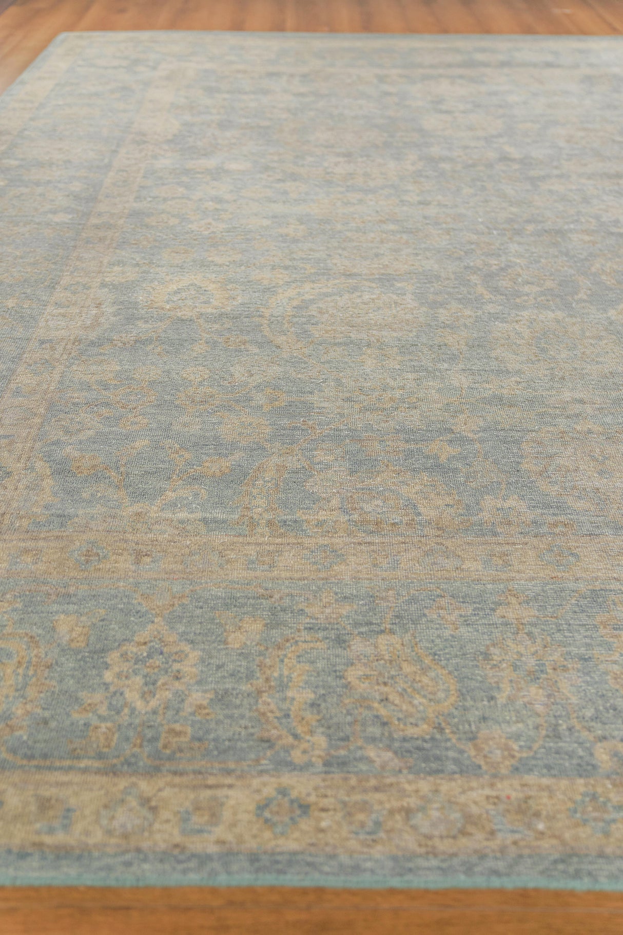 Exquisite Rugs Harper Hand-knotted New Zealand Wool 4391 Blue/Beige 8' x 10' Area Rug