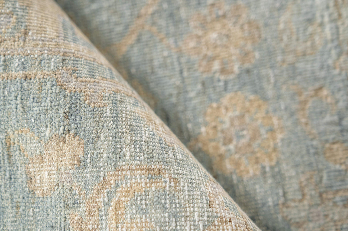 Exquisite Rugs Harper Hand-knotted New Zealand Wool 4391 Blue/Beige 8' x 10' Area Rug