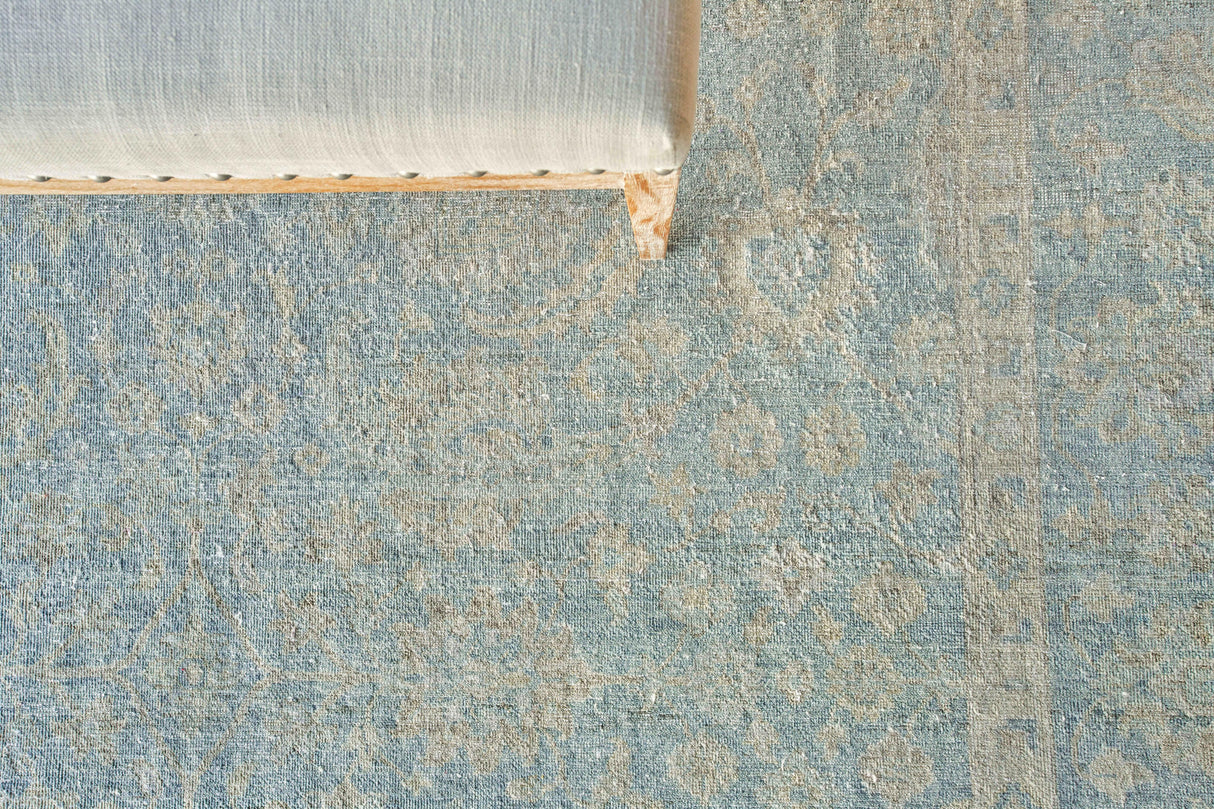 Exquisite Rugs Harper Hand-knotted New Zealand Wool 4391 Blue/Beige 8' x 10' Area Rug