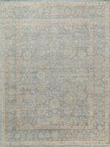 Exquisite Rugs Harper Hand-knotted New Zealand Wool 4391 Blue/Beige 9' x 12' Area Rug