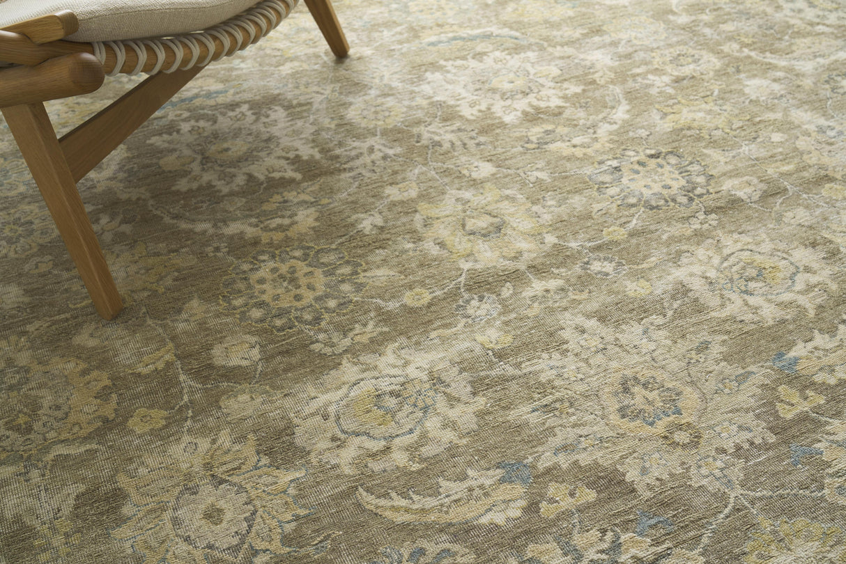 Exquisite Rugs Heirloom Hand-knotted New Zealand Wool 3982 Beige/Camel 12' x 15' Area Rug