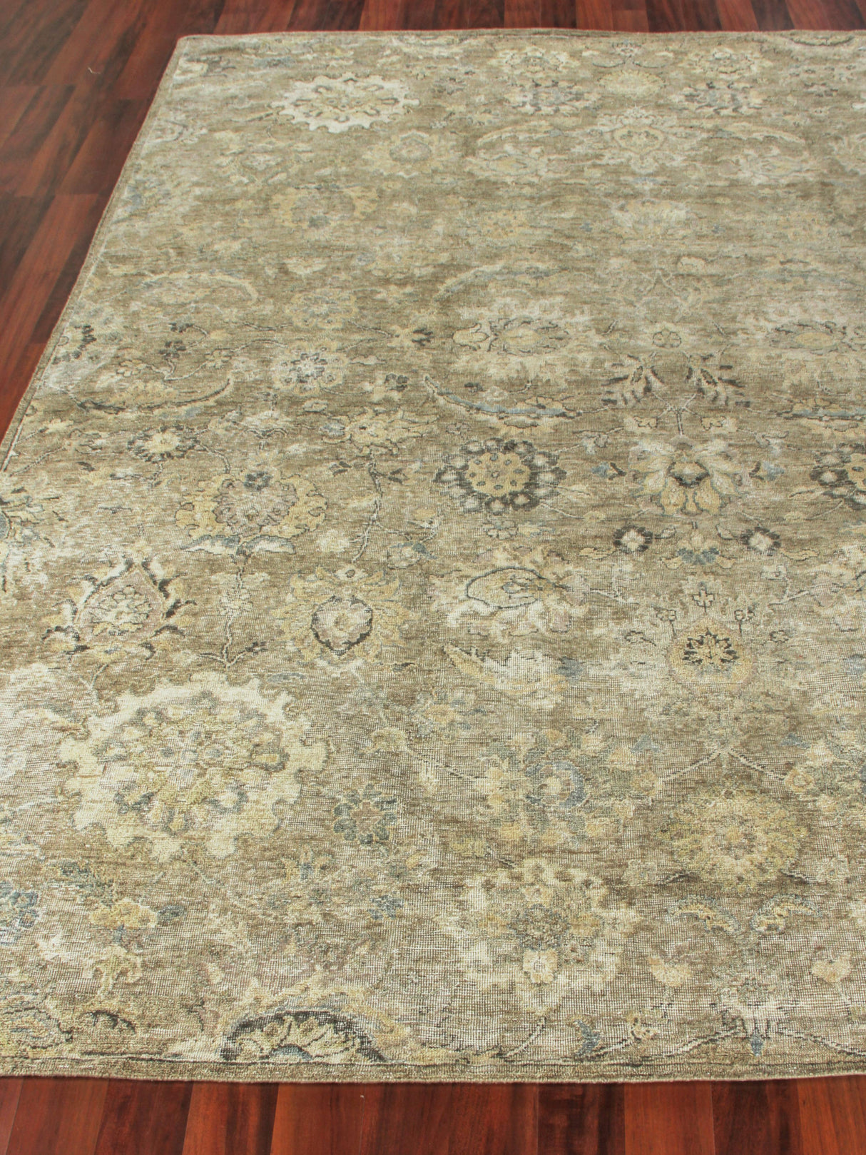 Exquisite Rugs Heirloom Hand-knotted New Zealand Wool 3982 Beige/Camel 9' x 12' Area Rug