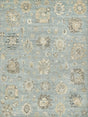 Exquisite Rugs Heirloom Hand-knotted New Zealand Wool 3983 Light Blue/Gold 10' x 14' Area Rug