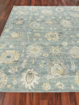 Exquisite Rugs Heirloom Hand-knotted New Zealand Wool 3983 Light Blue/Gold 14' x 18' Area Rug