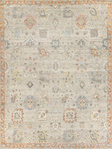 Exquisite Heirloom Hand-knotted New Zealand Wool Beige/Rust Area Rug 10.0'X14.0' Rug