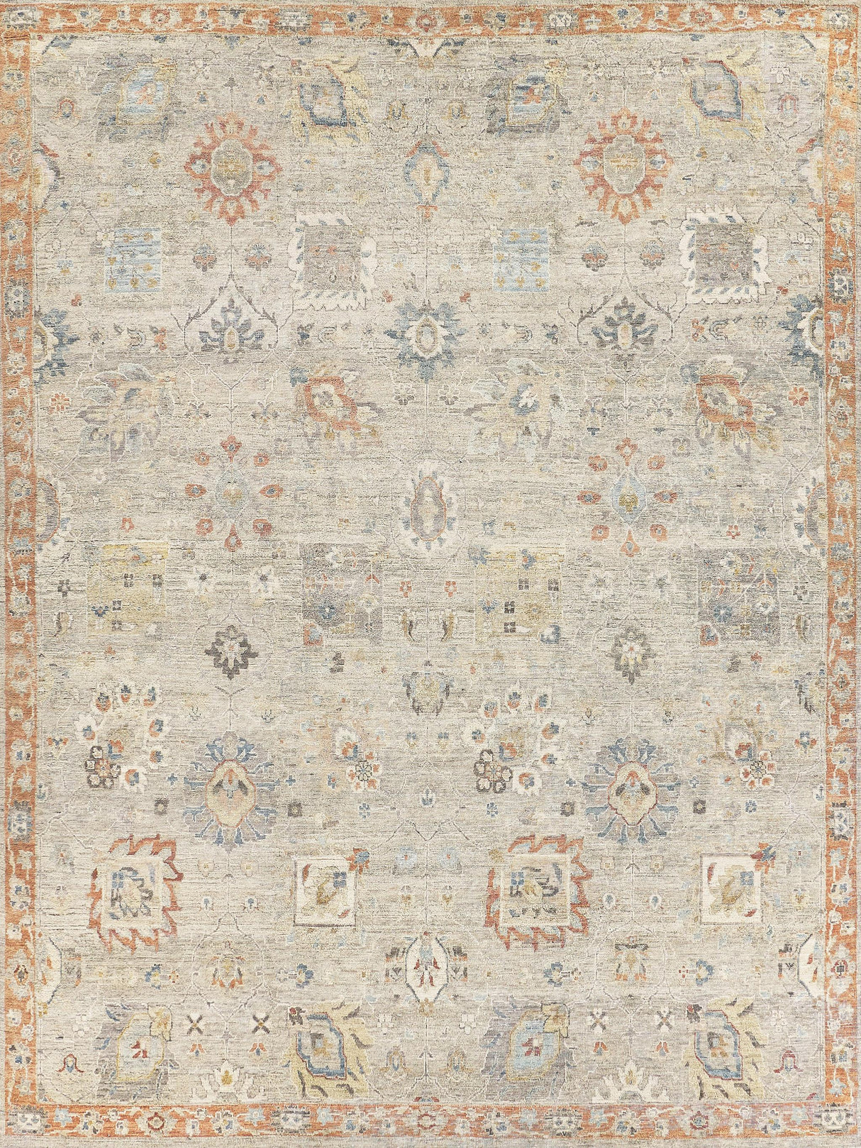 Exquisite Heirloom Hand-knotted New Zealand Wool Beige/Rust Area Rug 8.0'X10.0' Rug