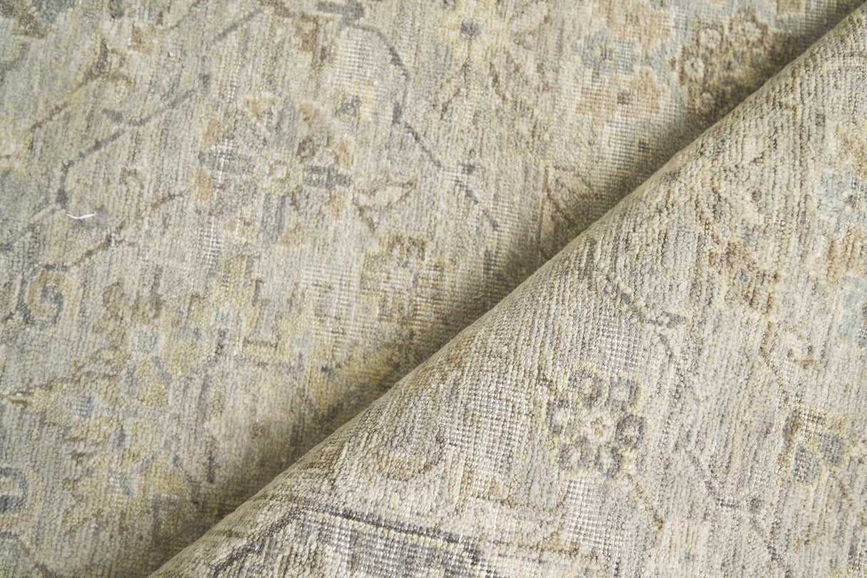 Exquisite Rugs Heirloom Hand-knotted New Zealand Wool 3985 Khaki 10' x 14' Area Rug