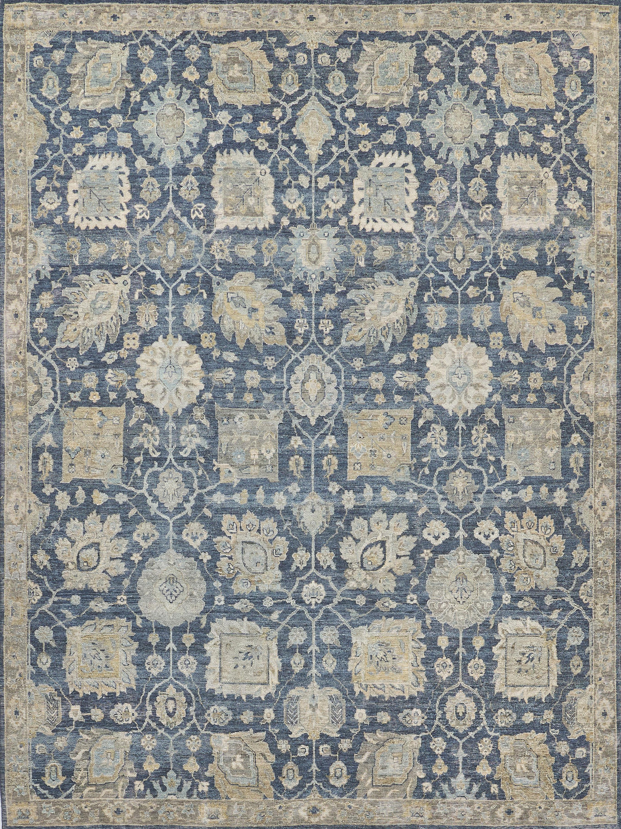 Exquisite Rugs Heirloom Hand-knotted New Zealand Wool 3986 Blue 8' x 10' Area Rug