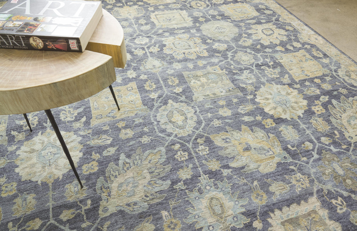 Exquisite Rugs Heirloom Hand-knotted New Zealand Wool 3986 Blue 8' x 10' Area Rug