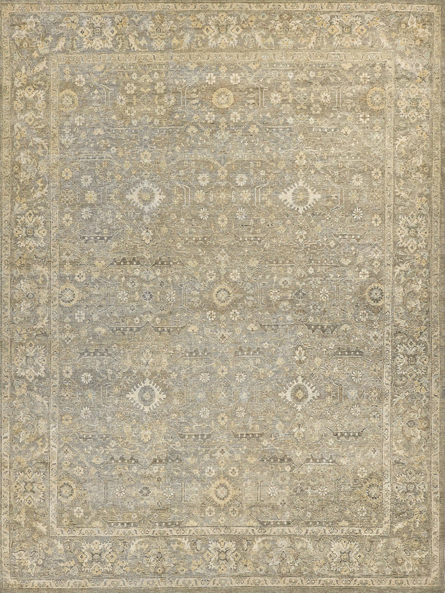 Exquisite Rugs Heirloom Hand-knotted New Zealand Wool 3987 Khaki 6' x 9' Area Rug