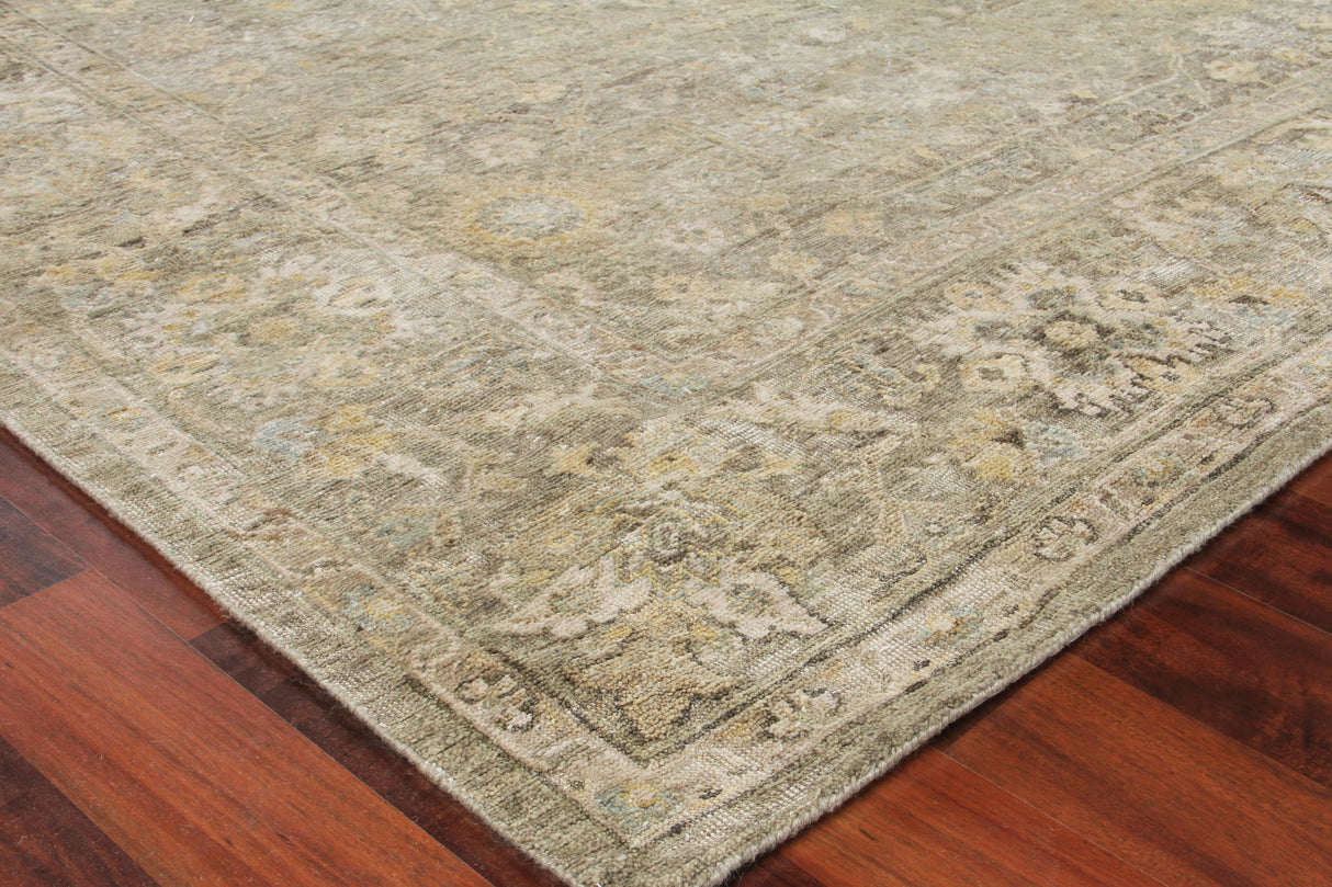 Exquisite Rugs Heirloom Hand-knotted New Zealand Wool 3987 Khaki 8' x 10' Area Rug